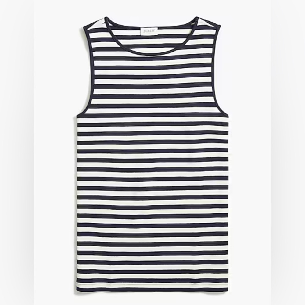 J. Crew Stripe Shell Tank Top SZ XL